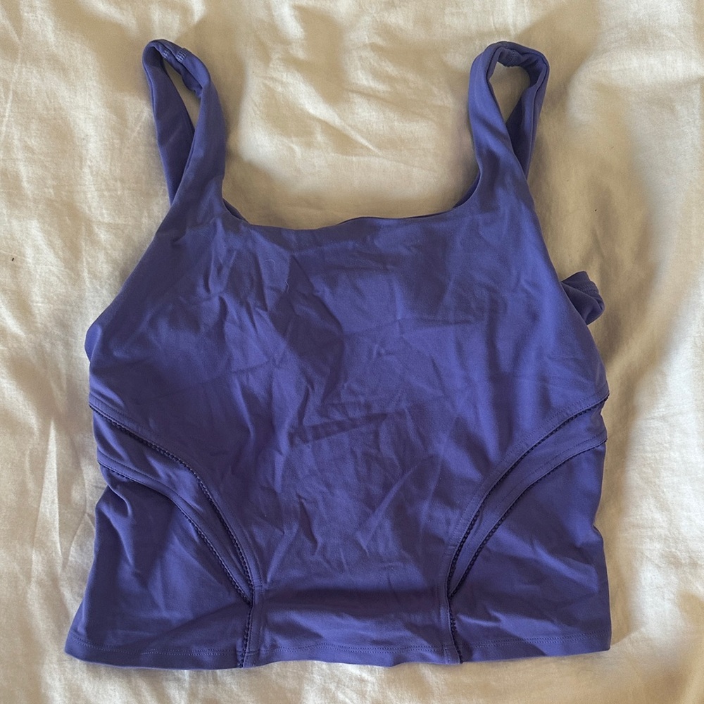 Purple lululemon tank with built in bra